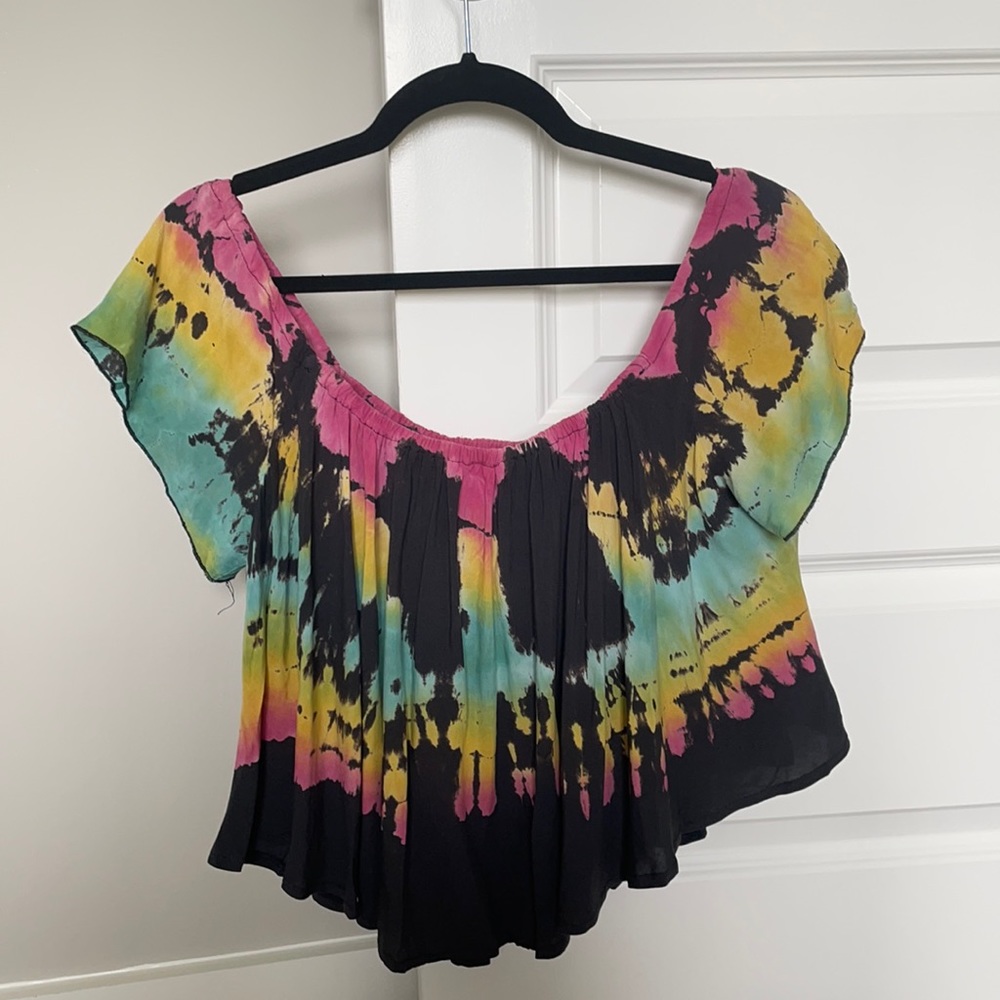 Off the Shoulder Tie Dye Top